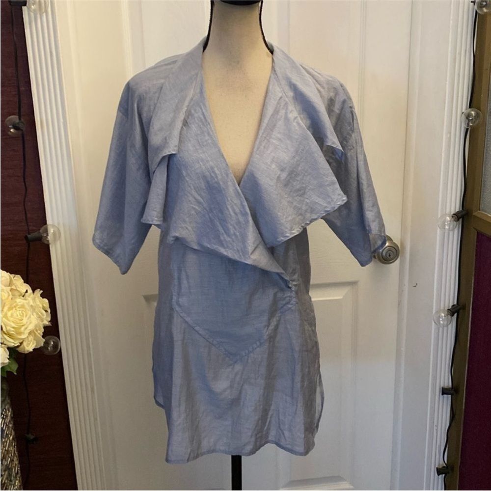 Maryam Nassir Zadeh Soft Blue blouse, US4